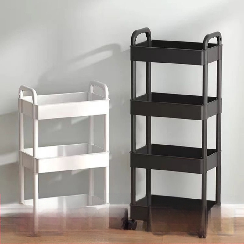 Πολυεπίπερο ράφι αποθήκευσης βιβλίών με ροδάκια, πλαστικό, μοντέλο 2024022701, 2-5 στρώσεις, πολυλειτουργικό