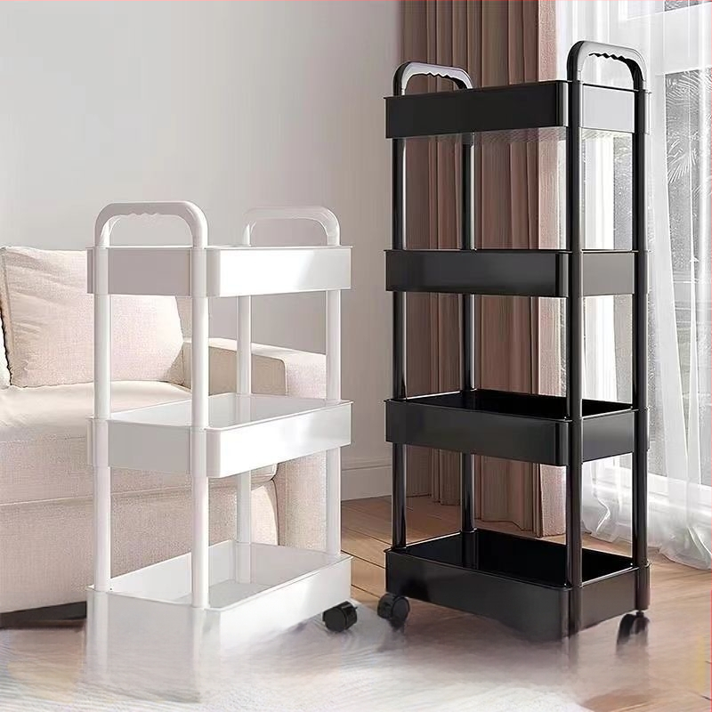 Πολυεπίπερο ράφι αποθήκευσης βιβλίών με ροδάκια, πλαστικό, μοντέλο 2024022701, 2-5 στρώσεις, πολυλειτουργικό
