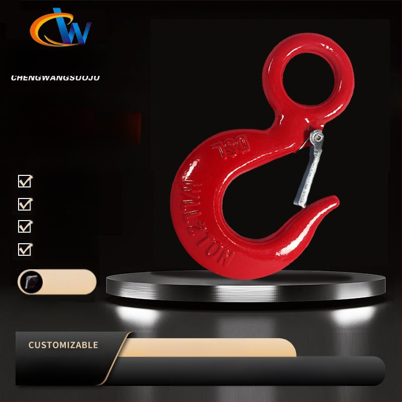 Кука за повдигане с пръстеново око, 45# въглеродна стомана, 2-тонова товароподемност, за повдигане и издърпване