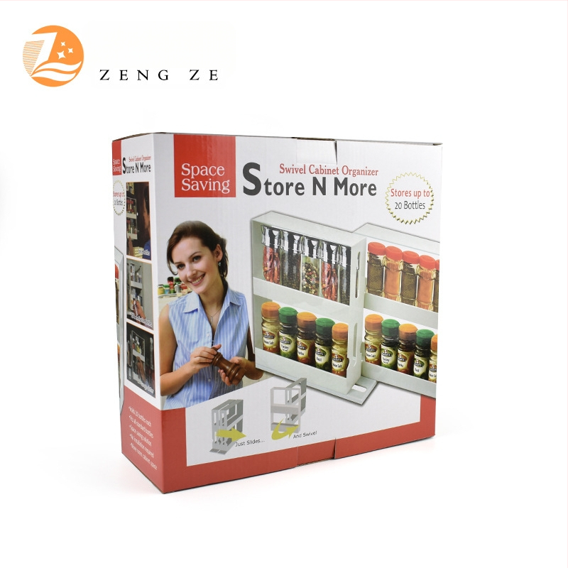 Daugiasluoksnė saugykla prieskoniams ir vaistams, pasukamas plastikinis laikiklis