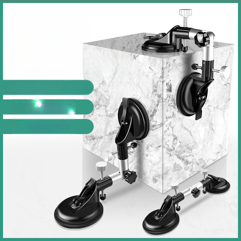 Алуминиев сплав, тежък вакуумен инструмент за фиксиране на плочки и стъкло, с вакуумни чаши за захващане — едно- и двуклипс захващане