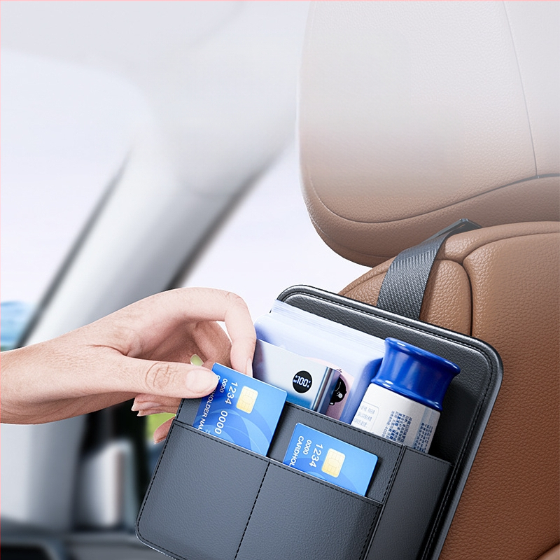 Δερμάτινος δοχέας χαρτοπετσέτων για το πλαϊνό μέρος του καθίσματος αυτοκινήτου, Cabron, προσαρμοζόμενος, διαθέσιμη ιδιωτική ετικέτα