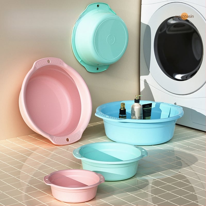 Plastmasas mazgāšanas trauks ar dubultām ausīm, izturīgs pret kritieniem; daudzfunkcionāla pedikīram, mazgāšanai un trauku mazgāšanai; Neto svars 0,3 kg; Bruto svars 0,5 kg.
