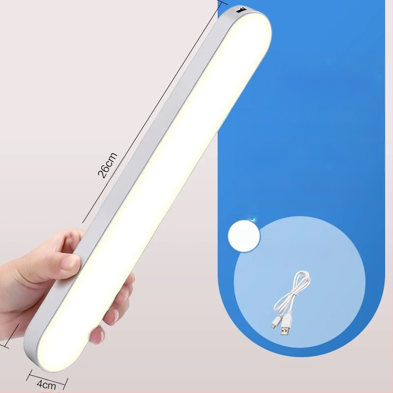 Μαγνητικό LED φως με USB φόρτιση, έλεγχος φωτεινότητας αφής, ενσωματωμένη μπαταρία λιθίου, μοντέρνο μινιμαλιστικό φωτιστικό γραφείου για φοιτητικές εστίες