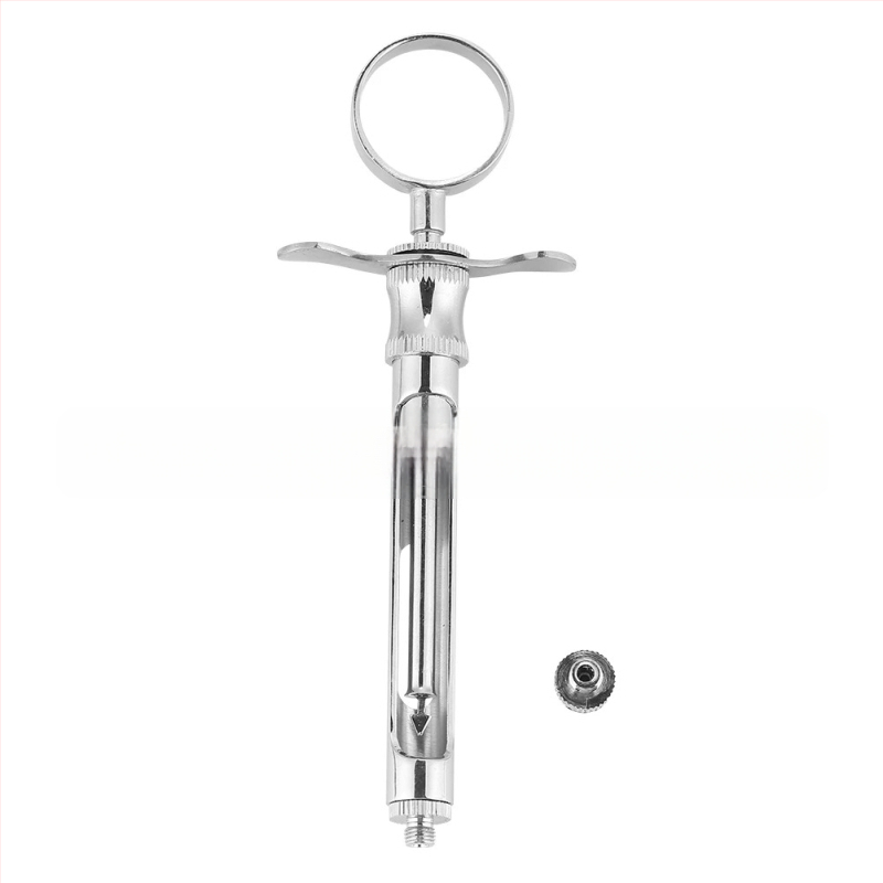 Οδοντιατρική σύριγγα από ανοξείδωτο ατσάλι με κεφαλή ίσιου γαντζιού (Υλικό: Ανοξείδωτος χάλυβας; Τύπος: Πακέτο στοματικής φροντίδας; Επαναχρησιμοποιήσιμο: Ναι; Σκληρότητα: Σκληρό)