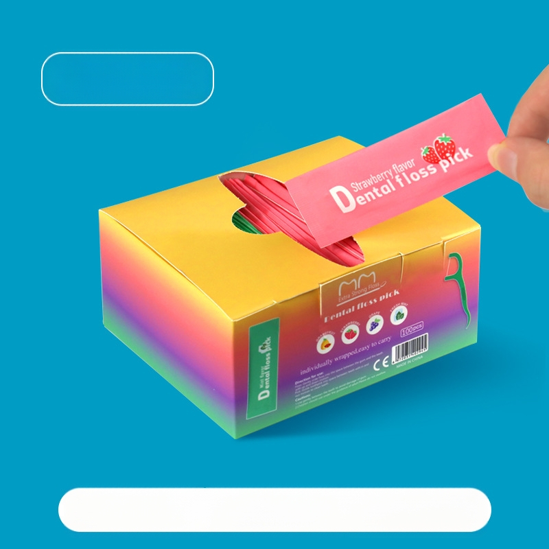 Tooth Point floss sticks, μιας χρήσης, πλαστικά, 80–100 τεμάχια, ατομικά συσκευασμένα