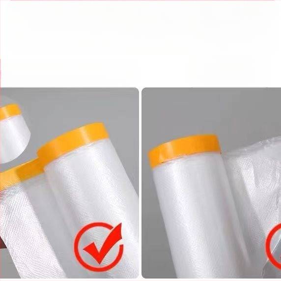 Еднократна пластмасова защитна покривка за мебели, прозрачен филм, печат на лого и персонализация