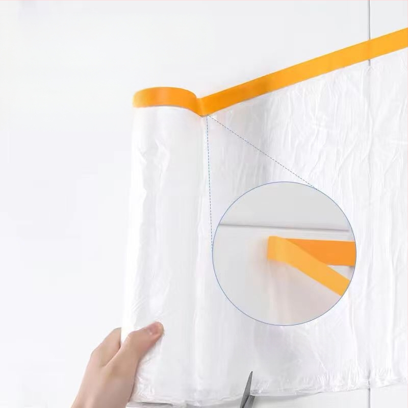 Еднократна пластмасова защитна покривка за мебели, прозрачен филм, печат на лого и персонализация