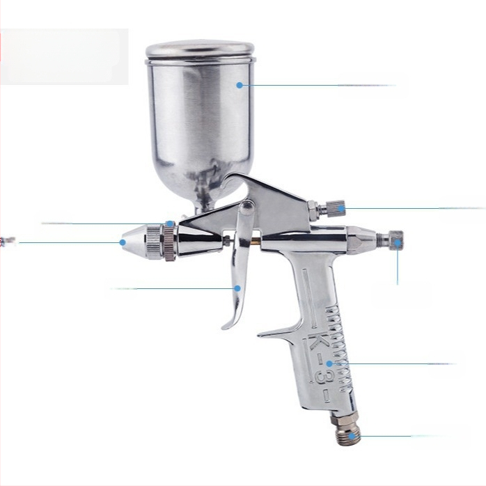 K-3 Pneumatinis purkštuvas odiniams gaminiams, 0,5 mm antgalis, mažas skersmuo