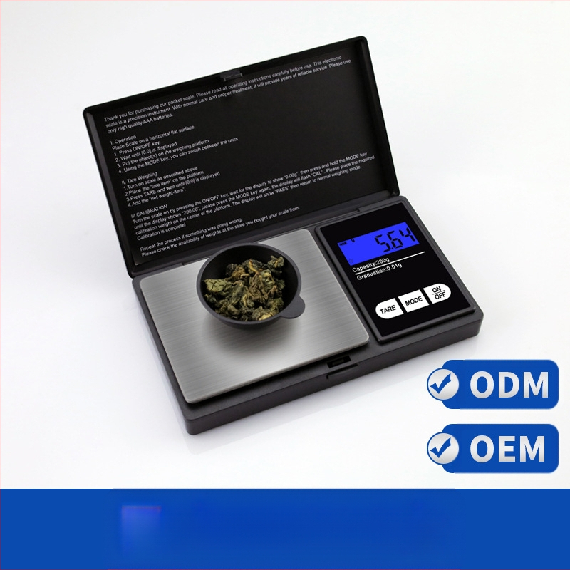 CHANGXIE CX-258 Skaitmeninės juvelyrinių papuošalų svarstyklės, kompaktiškos ir nešiojamos, aukšta tikslumas, matavimo diapazonas 0,05–500 g, maitinimas 2x AAA, skirti papuošalams