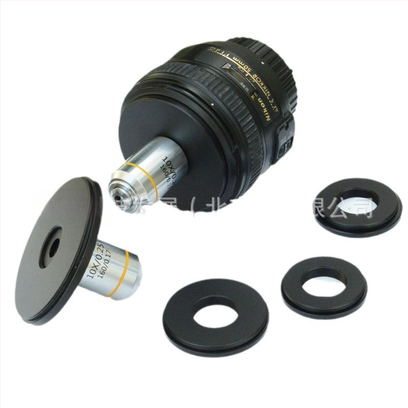 RMS mikroskopinis objektyvas makro fotografijai; filtrų sriegis M37/M82