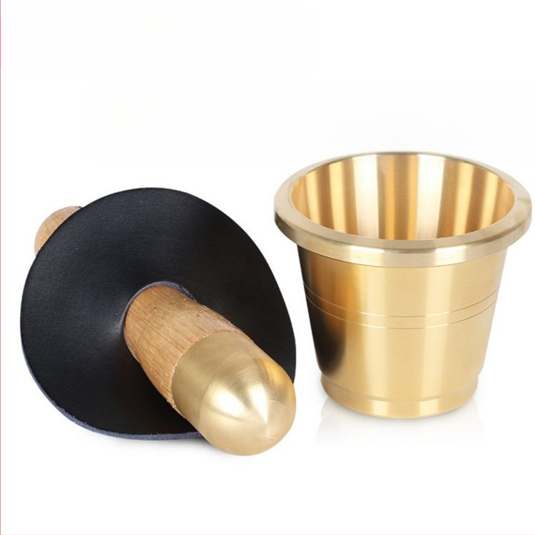 Медна купа за раздробяване на лекарства за традиционна китайска медицина; материал: мед; употреба: съд; опаковка: резервоар