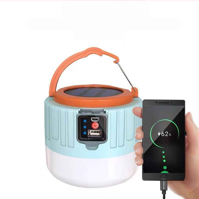 LED соларна къмпинг лампа с дистанционно управление, презареждаща се, външна палаткова светлина, 3.7V 10W