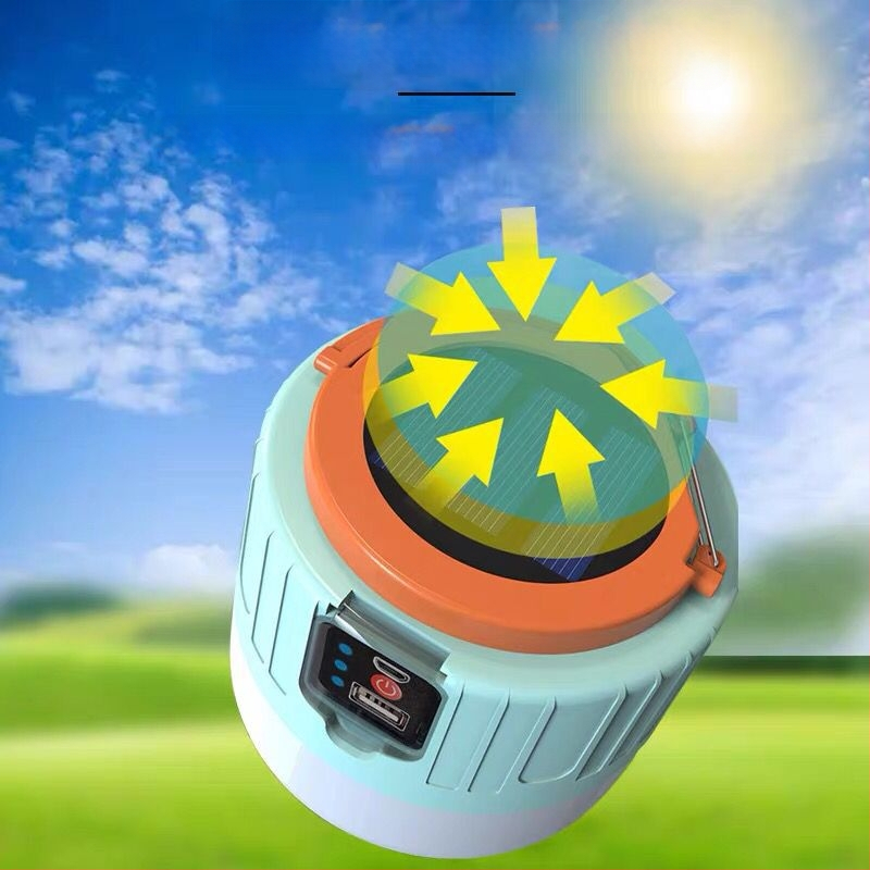 LED соларна къмпинг лампа с дистанционно управление, презареждаща се, външна палаткова светлина, 3.7V 10W