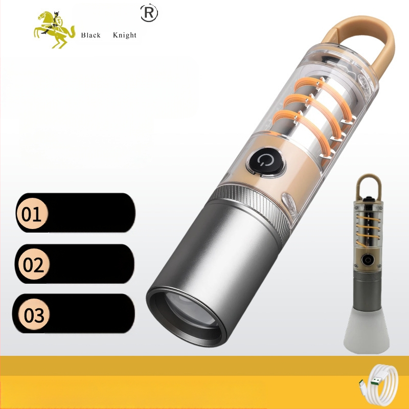 LED фенерче с оптично увеличение, презареждаемo, 10W, до 500 м обхват, с кука