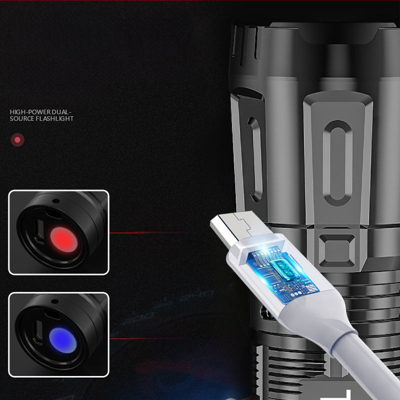 Rankinis žibintas HS105 — 3W LED, 3,7V, 14500 baterija, 90° šviesos spindulio kampas