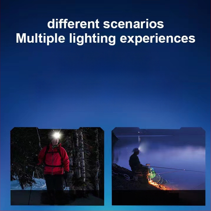 LED galvos žibintas USB įkraunamas, 200 m veikimo atstumas, atsparus vandeniui, 113 g