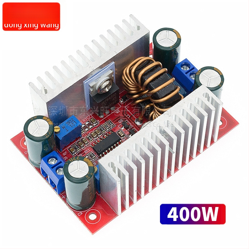 DC-DC boost захранващ модул с константно напрежение и ток за LED усилване и зареждане на батерията на лаптоп, 400W, тегло 60 g, DXW