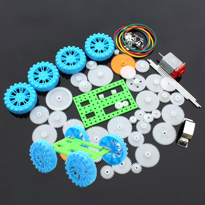 Pārnesumu kārbas komplekts DIY robotiem – 50 plastmasas zobrati Mercury