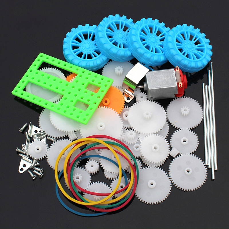 Pārnesumu kārbas komplekts DIY robotiem – 50 plastmasas zobrati Mercury