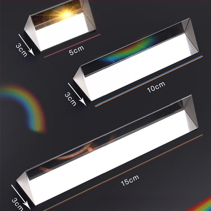 Háromszög alakú optikai prizma kristályüvegből, fotózásra és videózásra, Yangpu.