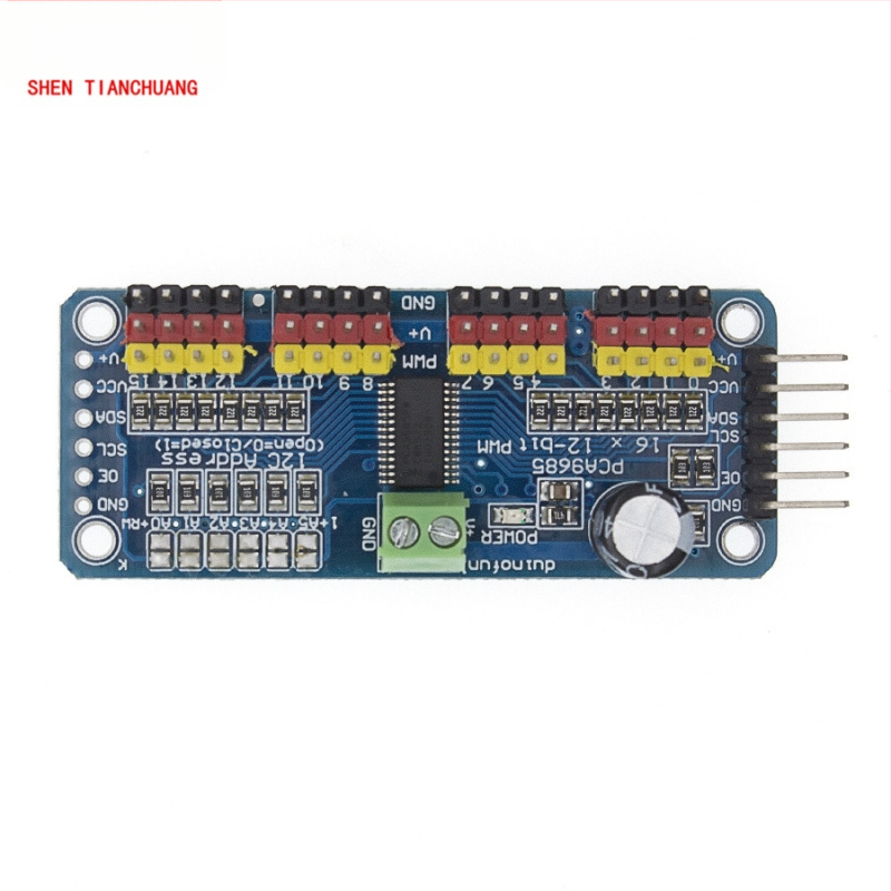 Arduino съвместим PCA9685 16-канален PWM I2C платка