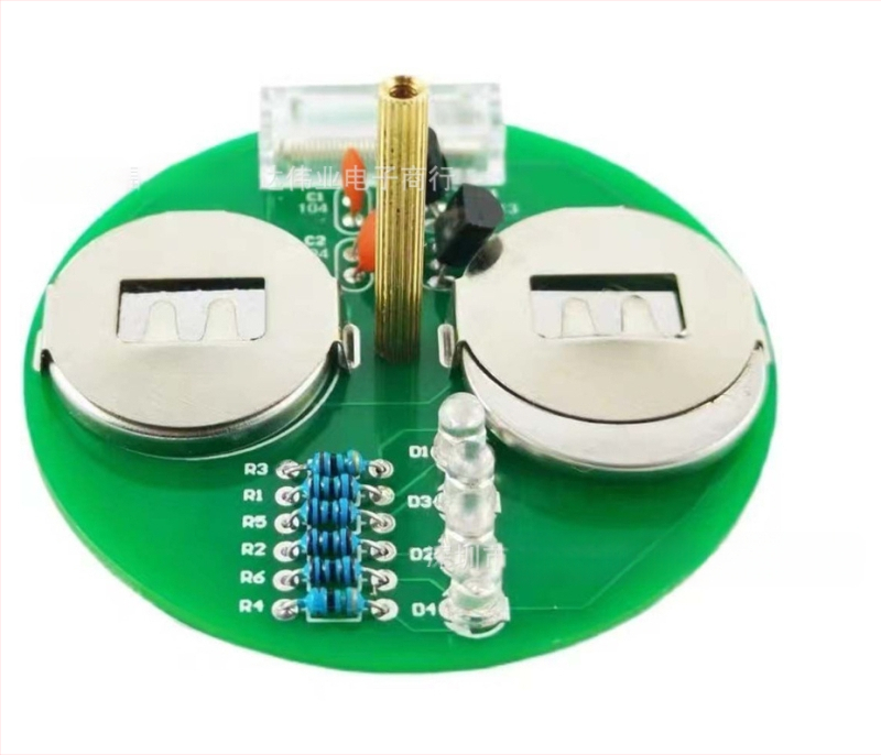 LED комплект за гироскоп DIY – настолни въртящи се светлини, практика по заваряване (алуминиево подложка, двустранна платка, твърда конструкция, съвместим с гироскопи)