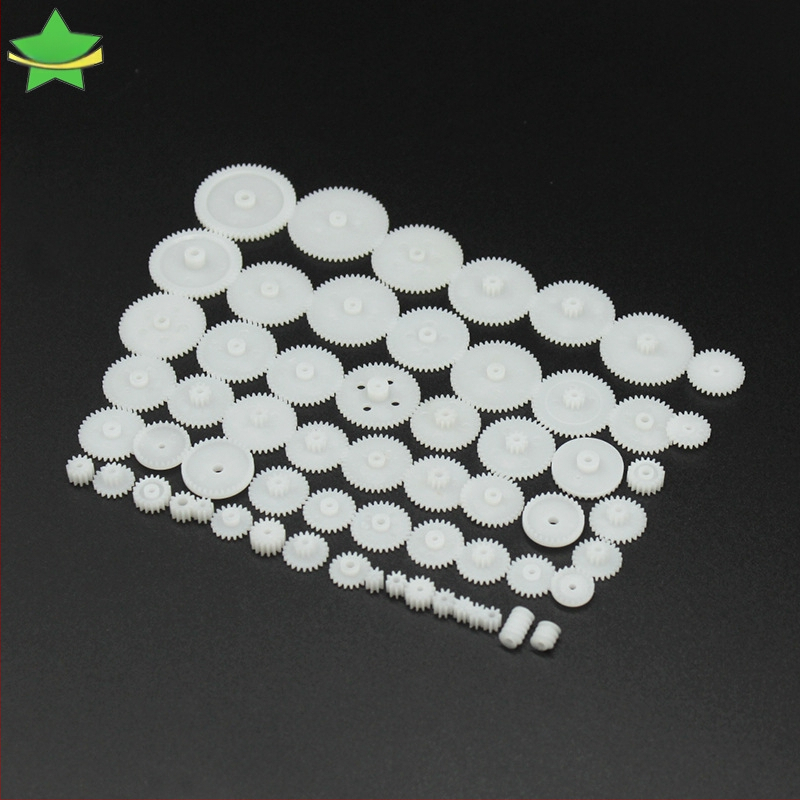 Robota zobu komplekts (58 dažādu plastmasas zobu komplektu, DIY pārnesumkastei)