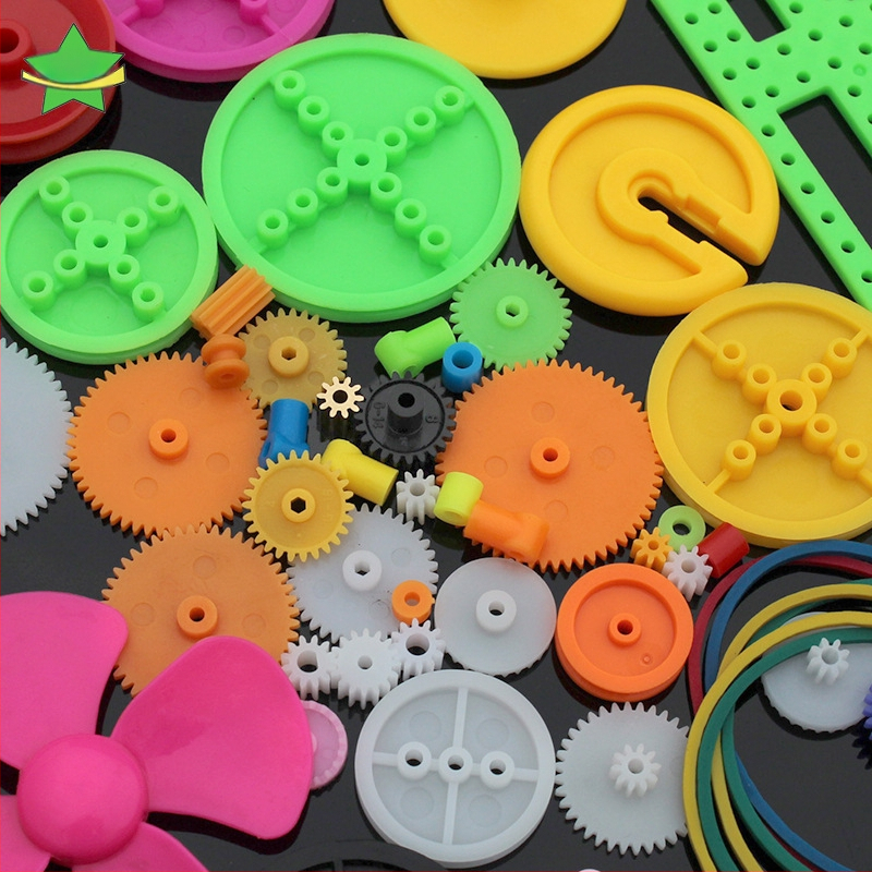 Plastmasas rotaļu zobratu komplekts — Thousand Mercury; 55 detaļu zobratu komplekts; iepakojums maisiņā; DIY modeļu piederumi