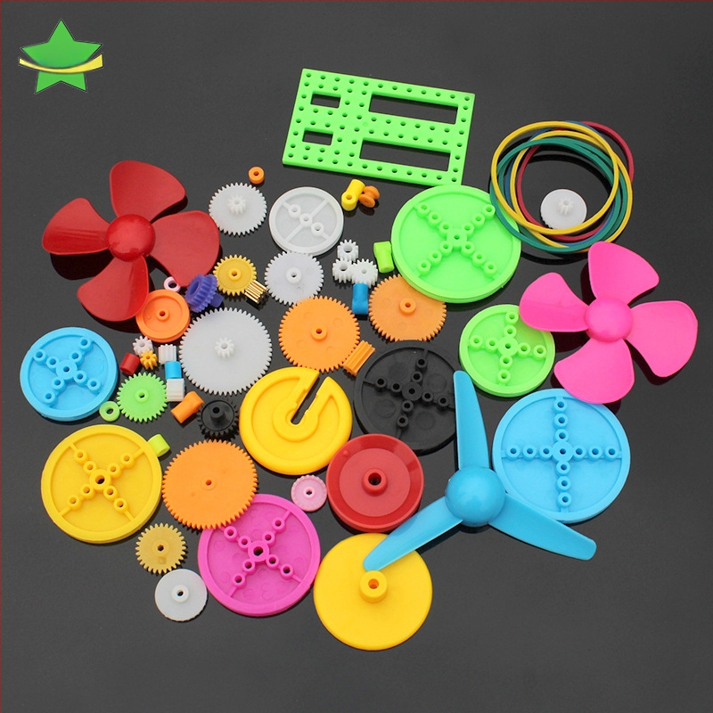 Plastmasas rotaļu zobratu komplekts — Thousand Mercury; 55 detaļu zobratu komplekts; iepakojums maisiņā; DIY modeļu piederumi