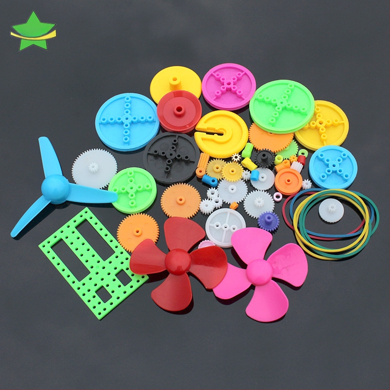 Plastmasas rotaļu zobratu komplekts — Thousand Mercury; 55 detaļu zobratu komplekts; iepakojums maisiņā; DIY modeļu piederumi