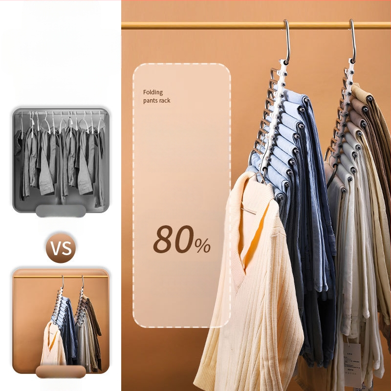 Xufeng kelnių laikiklis — daugiasluoksnis sulankstomas teleskopinis laikiklis, iš nerūdijančio plieno ir ABS, su priešslidžio paviršiumi, 50 vnt dėžutėje