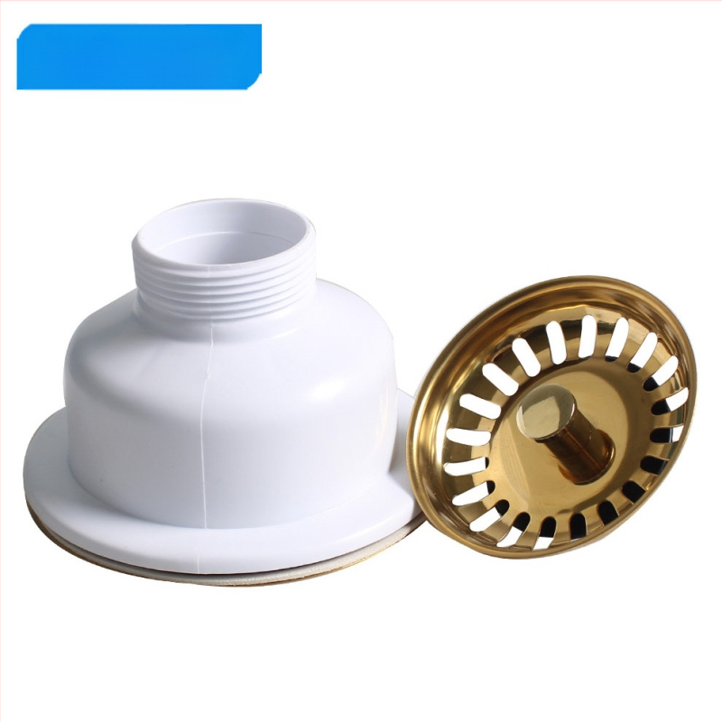 Odvodnja za sudoper Talea XK223C034, tijelo s kuglom od čelika, zlatni PVD premaz, model XK223C034, materijal: 304 mesinga