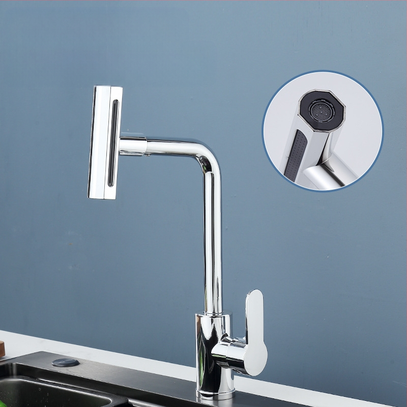 Virtuvės praustuvo maišytuvas, ABS medžiaga, keraminis vožtuvo korpusas, vertikalus montavimas, įėjimo/išėjimo skersmuo 60/80, modelis JF001