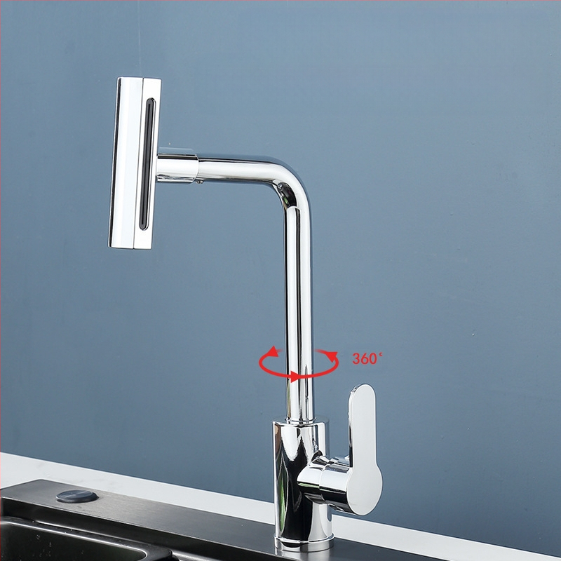 Virtuvės praustuvo maišytuvas, ABS medžiaga, keraminis vožtuvo korpusas, vertikalus montavimas, įėjimo/išėjimo skersmuo 60/80, modelis JF001