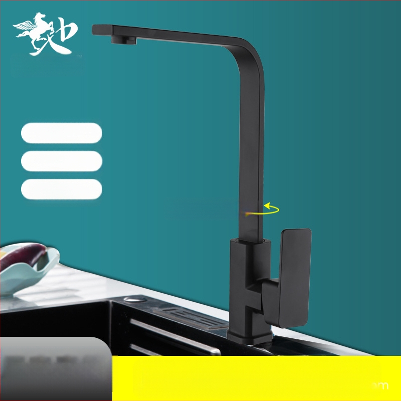 Konyhai mosogató keverőcsaptele kettős felépítésű, kerámia szeleppel, rézötvözet, 15 mm bemenet-kimenet, forgó kifolyó