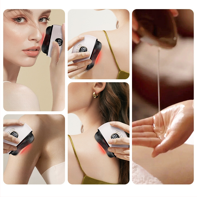 Fizioterapijos masažuoklis, nešiojamas namų naudojimui, su šildymo funkcija ir karštojo suspaudimo masažu, įmontuota 300–500 mAh baterija, IPX0