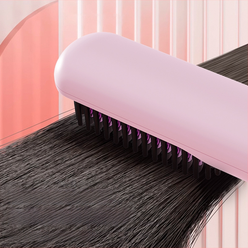 Bezkod bezvadu taisnošanas un cirtas matu ķemme ar negatīvajiem joniem, USB uzlāde, keramiskais pārklājums, 3 temperatūras līmeņi, 35W