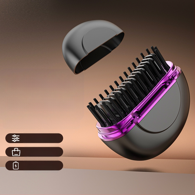 Bezvadu matu taisnošanas un veidošanas ķemme ar keramisku apkures elementu, 27W, 3 temperatūras iestatījumi, apkures vadīklas diametrs zem 15 mm