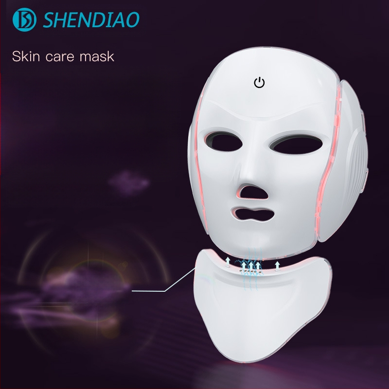 Veido kaukė su kaklu, fotoninis grožis, akių masažas, odos atjauninimas ir šviesinimas, įkrovimas, namų ir profesionaliam naudojimui