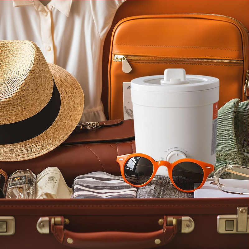 Beimu DG10 Електрическа тенджера с незалепващо покритие, 2 л, за 2–3 души, управление с копче, бърз пара, печене и изплакване, подходяща за общежитие, дом, офис или командировка.