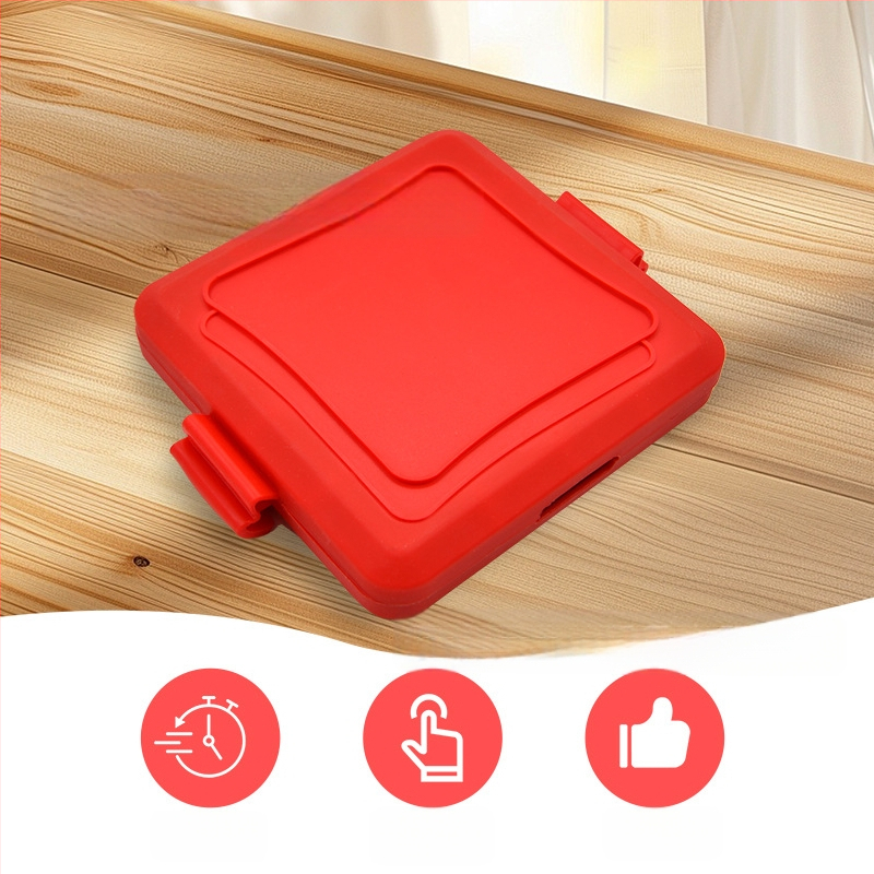 Mikrobangų pusryčių keptuvė sumuštiniams ir dešrelėms – Junsheng; silikonas + geležis; modernus minimalistinis dizainas; išleista 2024.