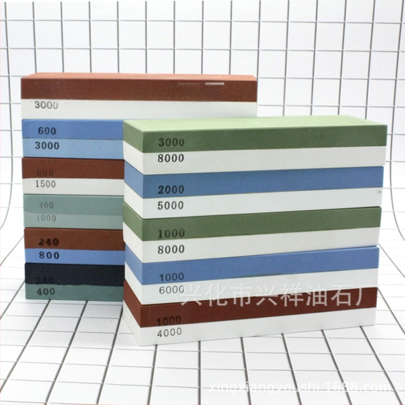 Двустранен точилен камък WA1008, корунд, 3000/8000 грит, за дървообработващи ножове, кухненски и суши ножове