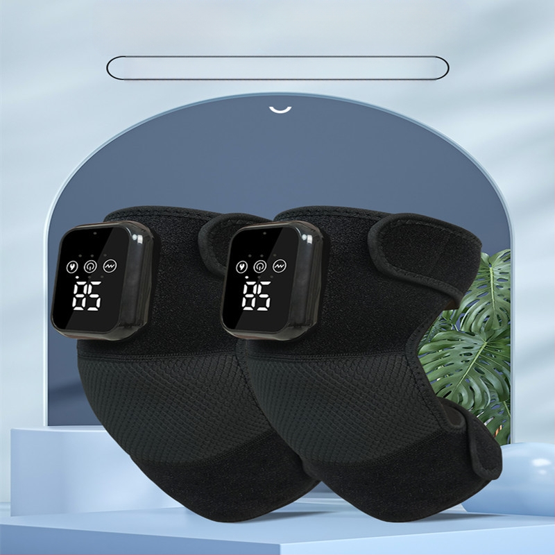 Masaža koljena s grijanjem i vibracijom; grijana podložna koljena s toplim kompresom; tri razine kontrole vibracije i grijanja; temperatura 48–58°C; snaga 8W; napon 5V