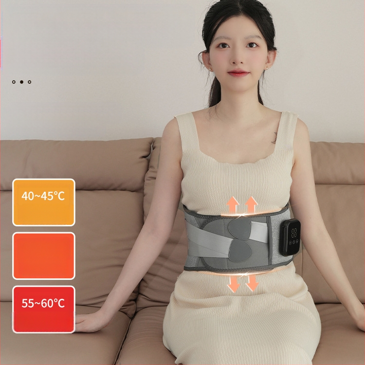 Belaidis šildantis juosmens diržas su šilumos kompresu ir fizioterapija — įkraunamas, mechaninis valdymas, be pakopų greičio reguliavimas, vibracija