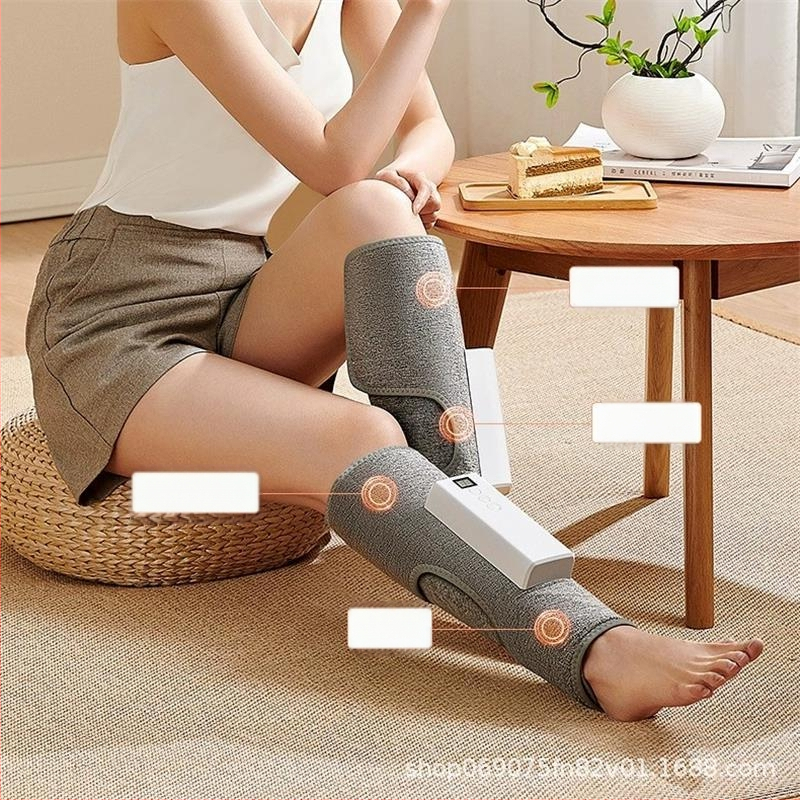 Massager za nogu s airbag masom i tlakom zraka – zaštitnik listova i koljena, bežično punjenje, 5V, 5W, 35–45°C