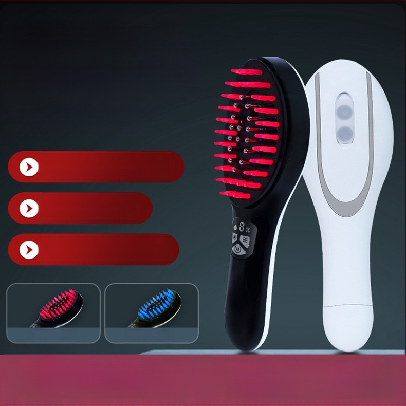 S6 Масажна четка за скалп със светлинна терапия, EMS, пръскане, топка за подаване на течност и вибрация