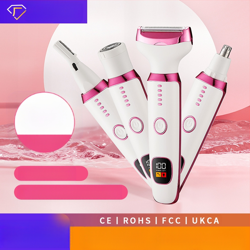Γυναικές πολυλειτουργικη συσκευη αποτριχωσης με ψηφιακή οθόνη Type-C – αποτρίχωση μασχάλων και όλου σώματος, κεφαλή από λεπτή ατσάλι, κινητήρας με βούρτσες, τροφοδοσία USB