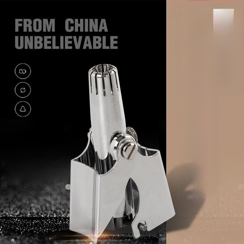 Manuālais deguna apmatojuma trimmeris – nerūsējošā tērauda, pilnīgi mazgājams, bez baterijas