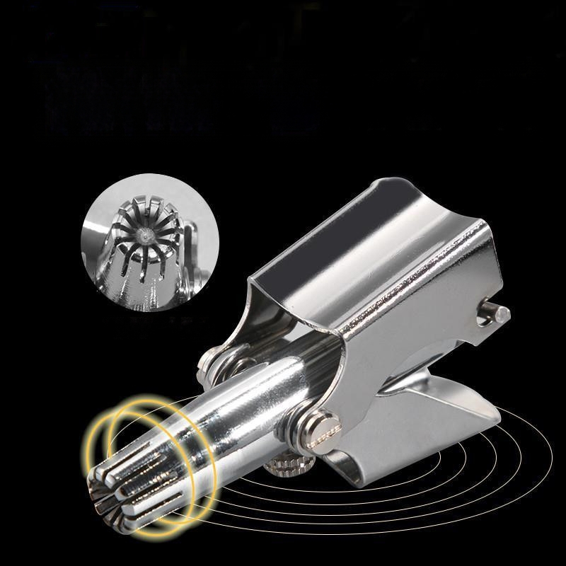 Manuālais deguna apmatojuma trimmeris – nerūsējošā tērauda, pilnīgi mazgājams, bez baterijas